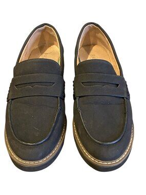 RACHEL ZOE Vassar Lug Sole Penny Loafer Women Sz 7M Black #171A